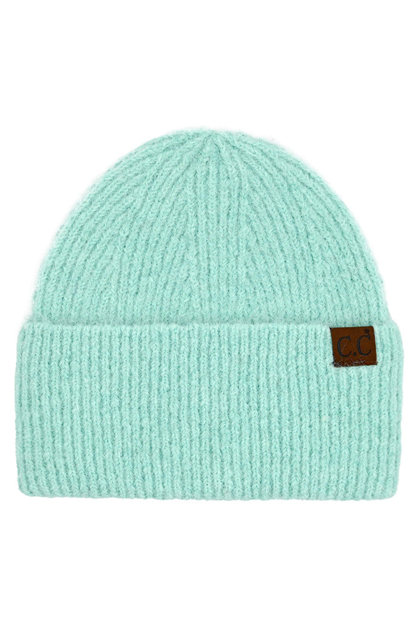 C.C Mohair Feel Wide Cuff Beanie