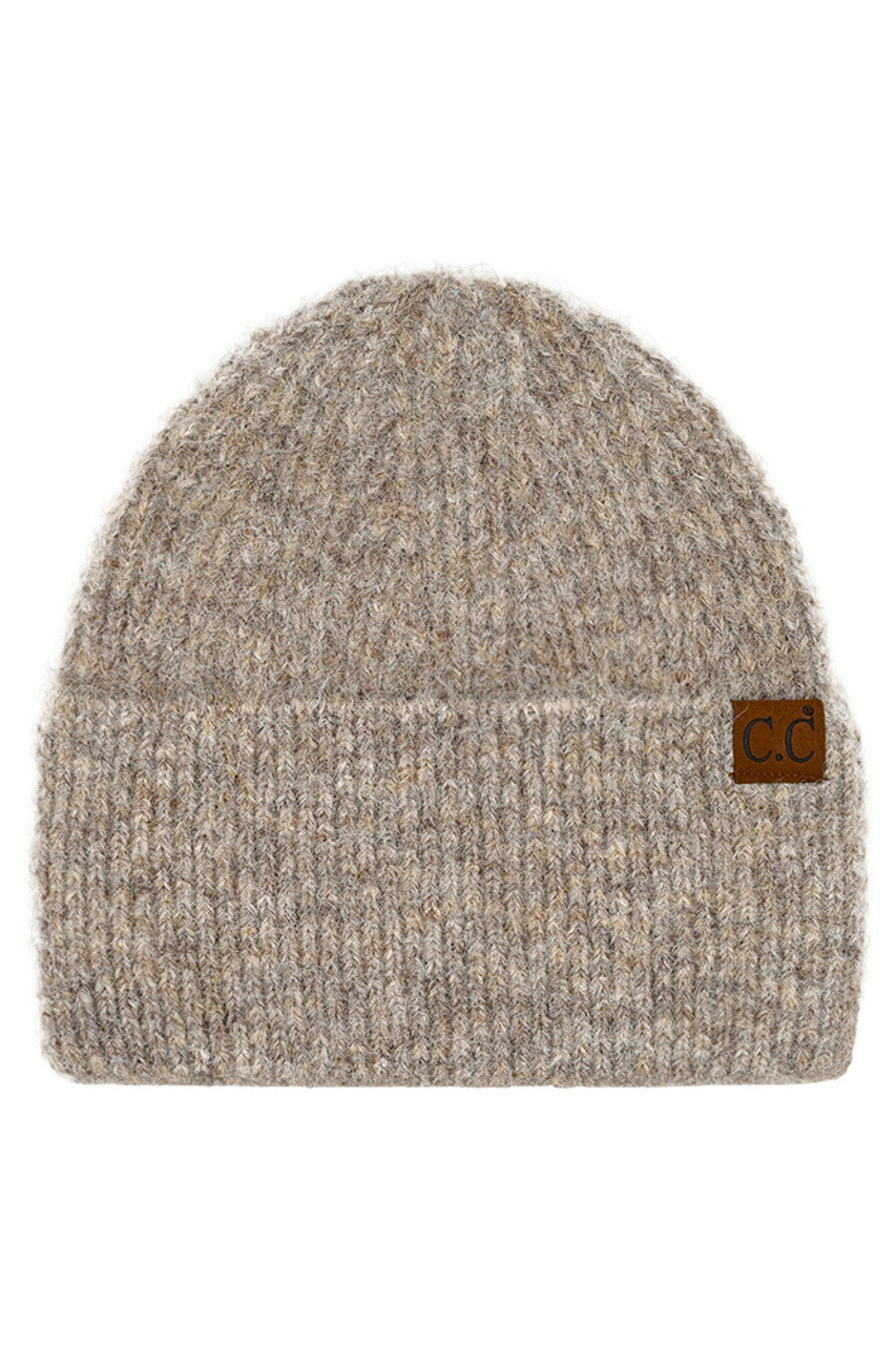 C.C Mohair Feel Wide Cuff Beanie