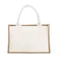 Cotton and linen canvas tote bag, printed letter tote bag, portable light handbag, gift shopping bag